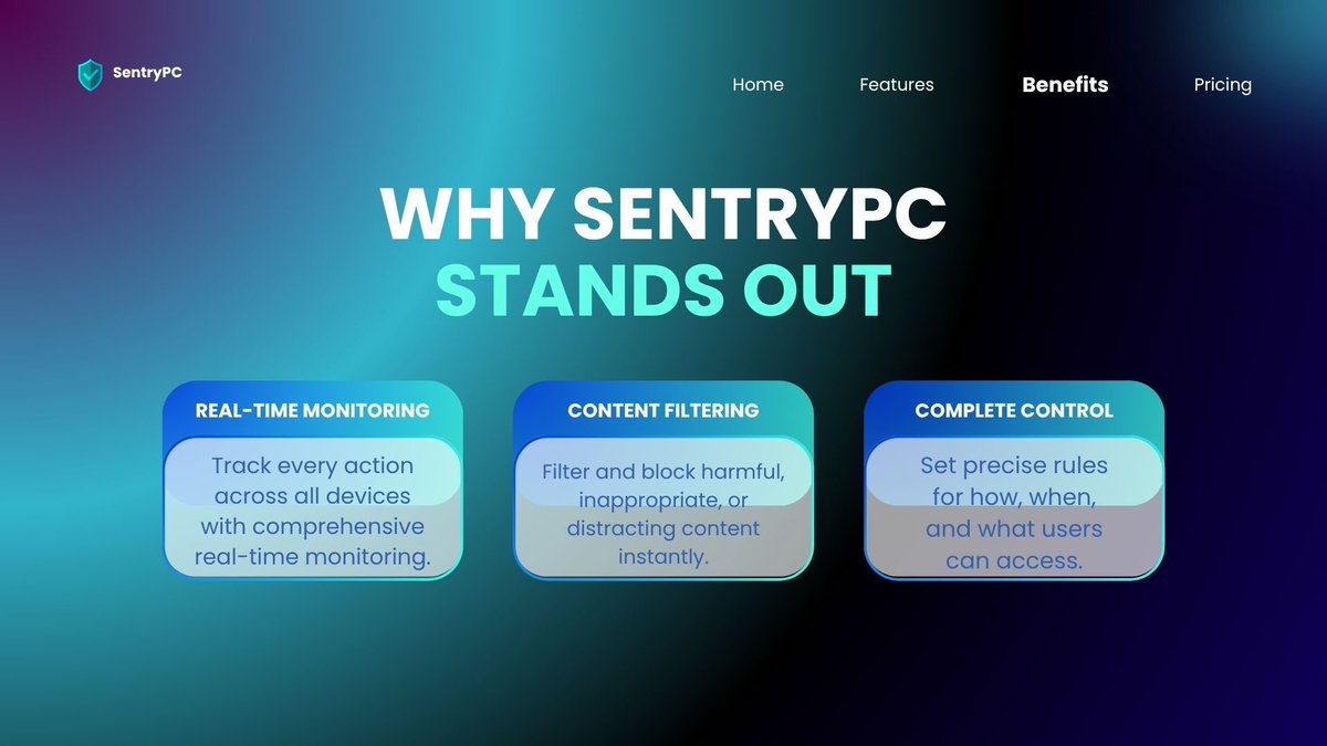 prosper96136417's tweet photo. Worried about how devices are being used at home, school, or work?

🔍 Monitor activity in real-time
🚫 Block harmful content
⚙️ Control access with precision

SentryPC gives you the power to protect, manage, and optimize any device—all in one place.

From families to businesses to schools, it’s the complete solution for digital safety and productivity.

👉 See how it works: https://t.co/dzSkU5iqtQ
#CyberSafety #ParentalControl #Productivity #EdTech #SentryPC