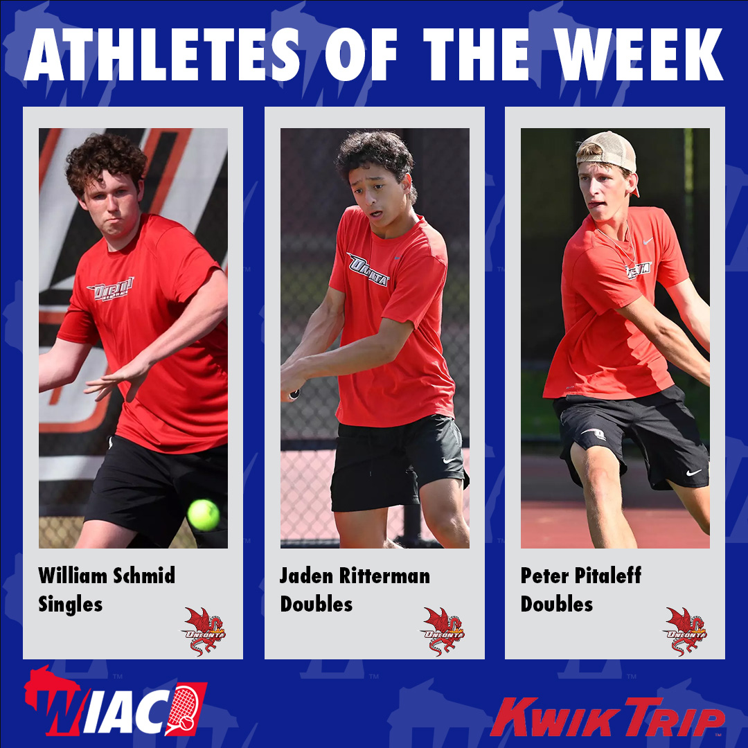 wiacsports's tweet image. #WIACTENNIS | @UWECblugolds Rincon, @UWWAthletics Billson and Michaels and @RedDragonSports Schmid, Ritterman and Pitaleff Named Kwik Trip Athletes of the Week: bit.ly/4cF4ruo

#ExcellenceInAction
#d3tennis