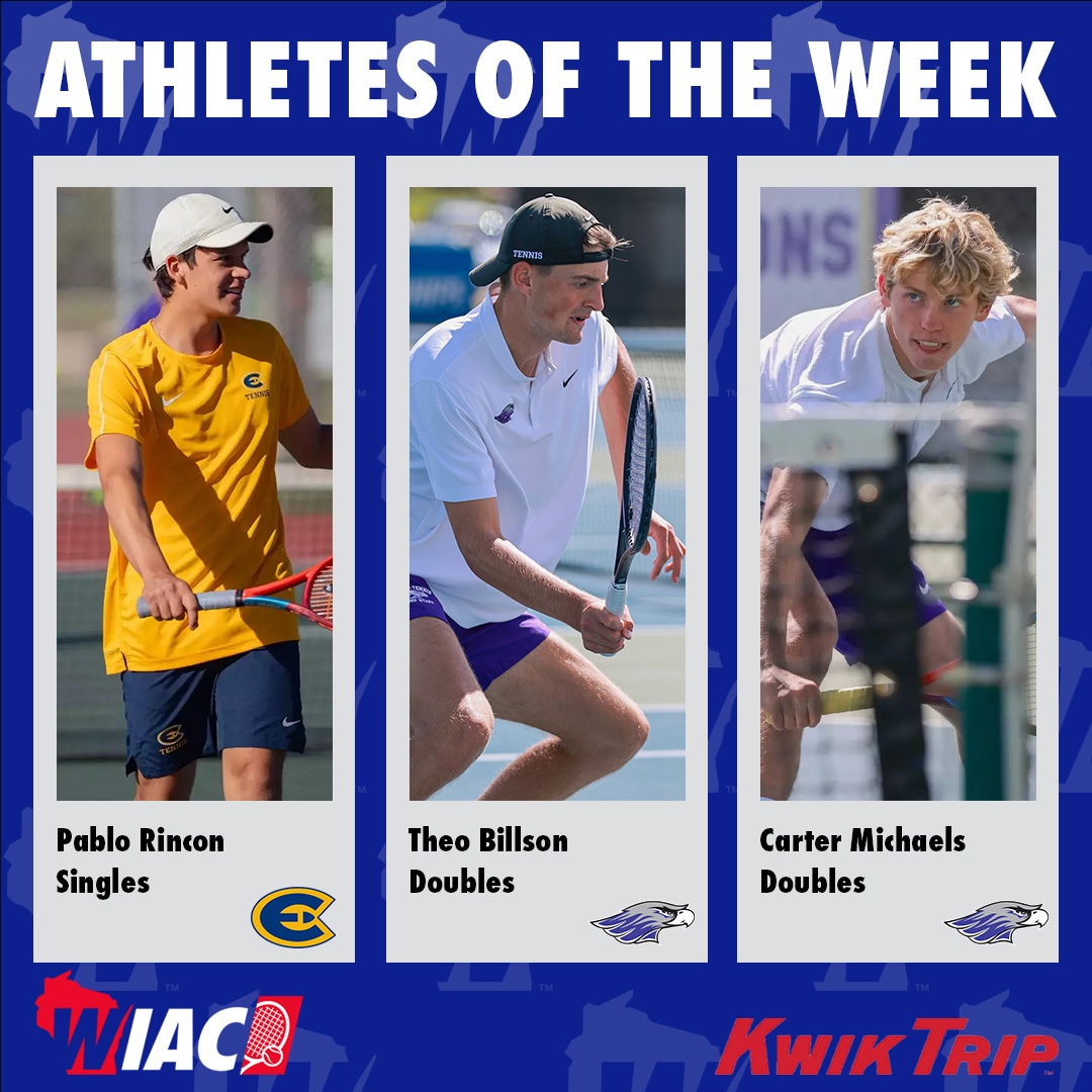 wiacsports's tweet image. #WIACTENNIS | @UWECblugolds Rincon, @UWWAthletics Billson and Michaels and @RedDragonSports Schmid, Ritterman and Pitaleff Named Kwik Trip Athletes of the Week: bit.ly/4cF4ruo

#ExcellenceInAction
#d3tennis
