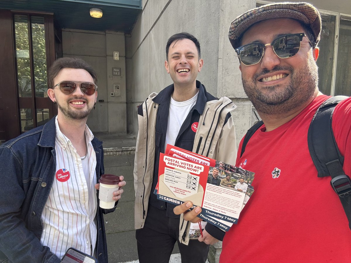 RishiMadlani's tweet image. Brilliant day campaigning in Bloomsbury yesterday - great conversations on the doorstep &amp;amp; real support for an ‘outstanding’ council (on 3 fronts!) &amp;amp; our hard-working @CamdenLabour councillors #OnYourSide

Extra proud of my other half for getting stuck in all day 🫶🏾🌹#Lucky