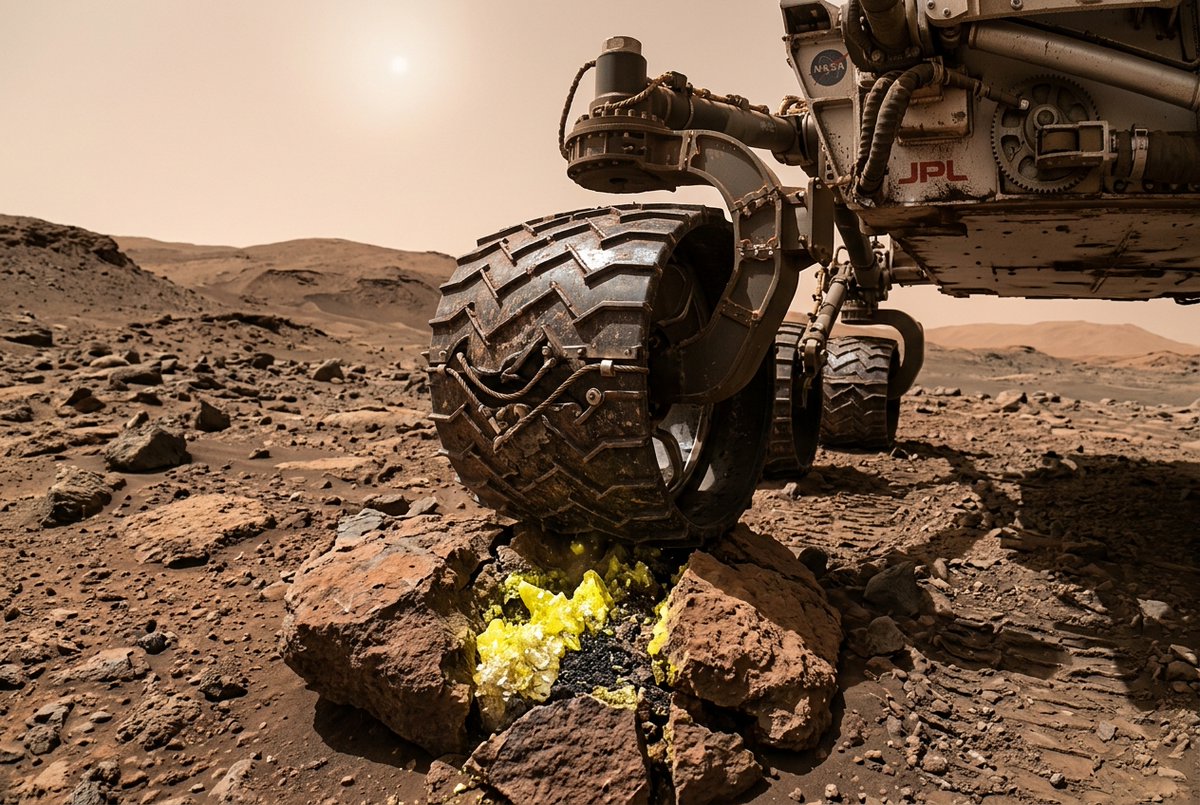 dark_matter_adm's tweet image. Curiosity has found a field of pure sulfur on Mars, a discovery that challenges our understanding of Martian geology and the hunt for ancient life. #Mars #Astrochemistry

apollothirteen.com/article/the-ye…