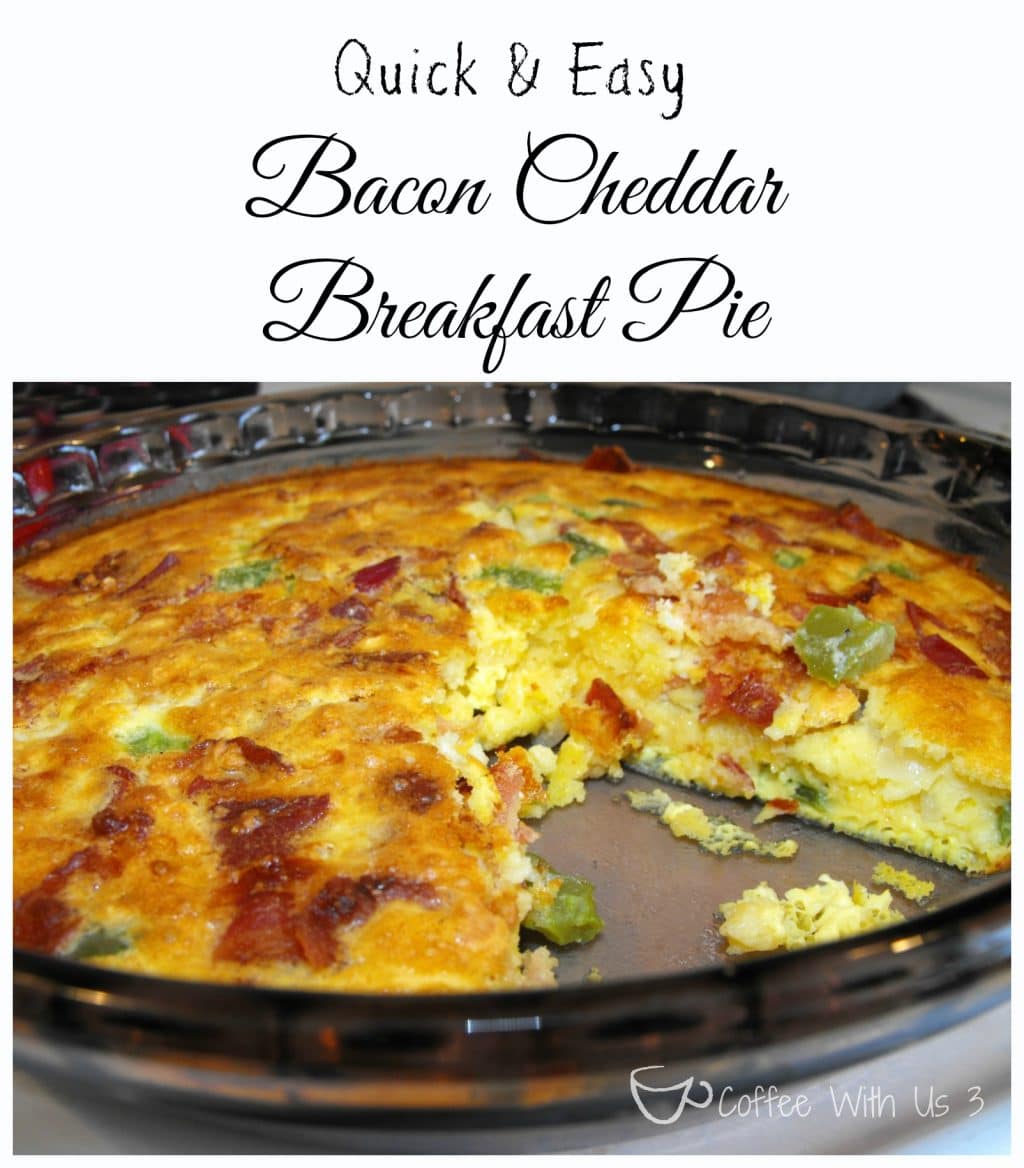 CoffeeWithUs3's tweet image. This is perfect for brunch! Who doesn't love bacon &amp;amp; eggs?!? | Quick and Easy Bacon Cheddar Breakfast Pie bit.ly/2CVPwxl #recipe #brunch