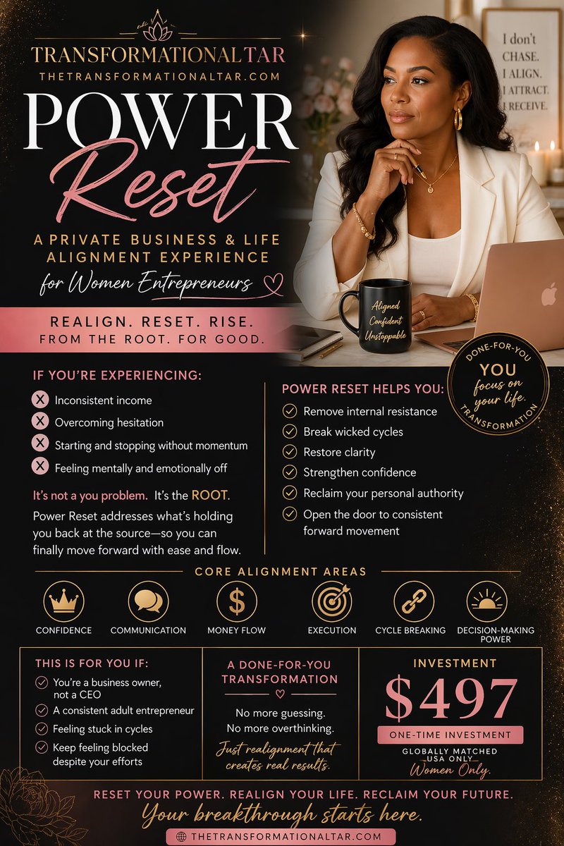 PriestessWitch3's tweet image. All women business owners and entrepreneurs. I’m here to help
Visit thetransformationaltar.com
#womeninbusiness #businessowners #womenentrepreneurs #international