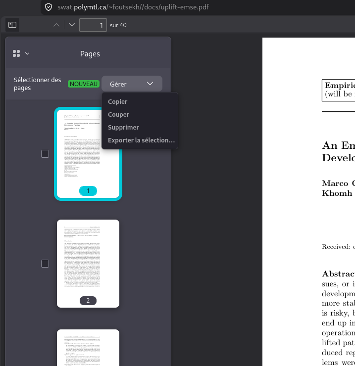 SylvestreLedru's tweet photo. Firefox 150 is out 🦊
You can now edit PDFs directly in the browser: delete, copy, move pages and export to a new file! 
No more switching tools! For free and Open Source!
https://t.co/W9Yu83qqli https://t.co/HjN43CBm2N