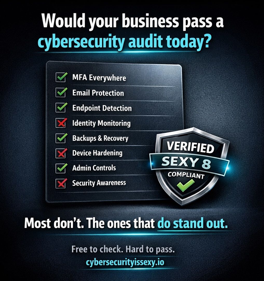 ustechninja's tweet image. Elite businesses don’t just survive; they lead. The Elite 8 Standard is more than compliance; it’s the mark of operational resilience. 

Is your business Ninja-Verified? Secure your legacy at cybersecurityissexy.io/verifications.

#CyberSecurity #Elite8 #Phoenix #USTechNinja