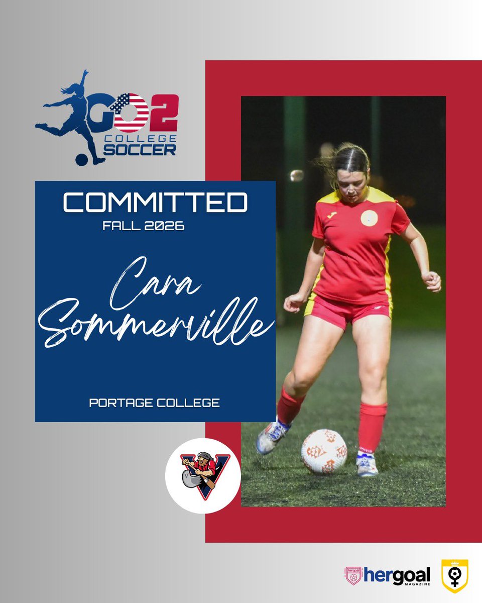 ✍️ 𝘾𝙤𝙢𝙢𝙞𝙩𝙢𝙚𝙣𝙩

A big congratulations to Go 2 College Soccer client Cara Sommerville🇬🇧 who has committed to Portage College for Fall 2026.

Cara is a real leader in the centre of midfield with her drive and determination. A player who possesses very good technical