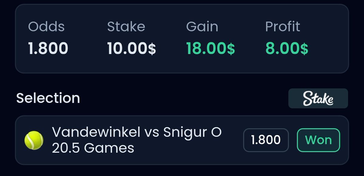 ✅ STEP 33 CASHED 💰

Vandewinkel vs Snigur 🎾

Over 20.5 Games WON 🔥

High odds delivered 👀

Profit: +$8.00

Momentum building strong 🪜📈

We keep stacking 🔥

<a href="/WTA/">wta</a> <a href="/TennisTV/">Tennis TV</a>

#TennisPicks #SportsBetting #WTA