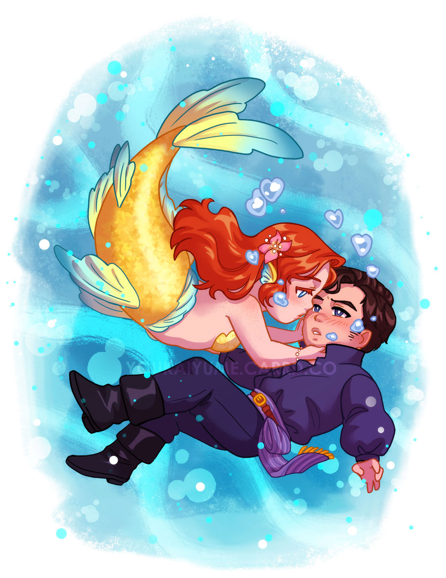 YoukaiYume_Art's tweet photo. Getting a headstart on #mermay with some Mermaid! #polin chibis. These were originally done for this month's p4treon merch rewards. So if you want to get them as a sticker you can subscribe to the p4treon or grab them on my storenvy as a preorder (L!nk in b!o) https://t.co/hKJIohUJL0