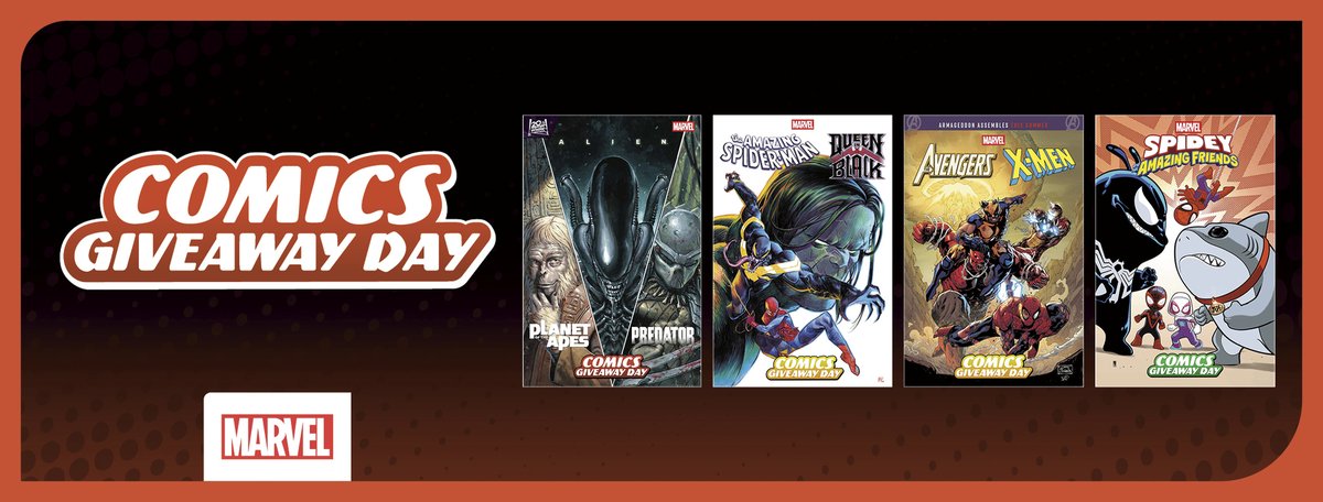 allstarcomicstx's tweet photo. So........  it's almost that time of year again. FCBD is coming at us on Saturday May 2nd 2026. But this year things are a little different. Due to the shake up in distribution, we now have Free Comic Book Day AND Comics Giveaway Day. Here are this years Marvel offerings. https://t.co/j1G9wH643N
