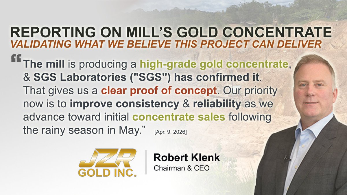 JZRGold's tweet image. “These results help validate what we believed the project could deliver."  - Robert Klenk, CEO 

👉 jzrgold.com/wp-content/upl…

$JZR.v #Mining #Exploration
