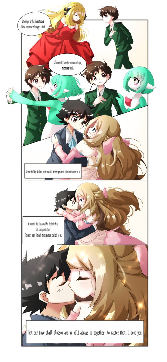 At least to me I wanted Serena and Ash to have their wonderful dance and I made it happen. Here we see Serena with her lovely long hair dance with the Man she loves and here we see Ash dance with the Woman who has his Heart. 

This is from my Pokémon Story- Extract the Fox