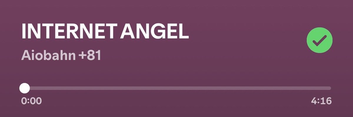 analyzing every second of "INTERNET ANGEL" by Aiobahn +81

0:00 - silence, implying that the song has not started yet.

open.spotify.com/track/4fYkTi43…