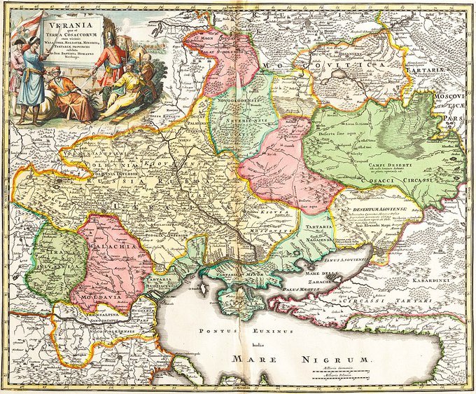 This is Ukraine in 1649, according to the European mapmakers of that time.
Not a myth. Not a “borderland.” Not “just part of Russia.”
A vast, recognized entity called "Ukrania" — long before Russia even considered itself an empire.
Meanwhile, look at "Muscovia" and "Tartaria" in