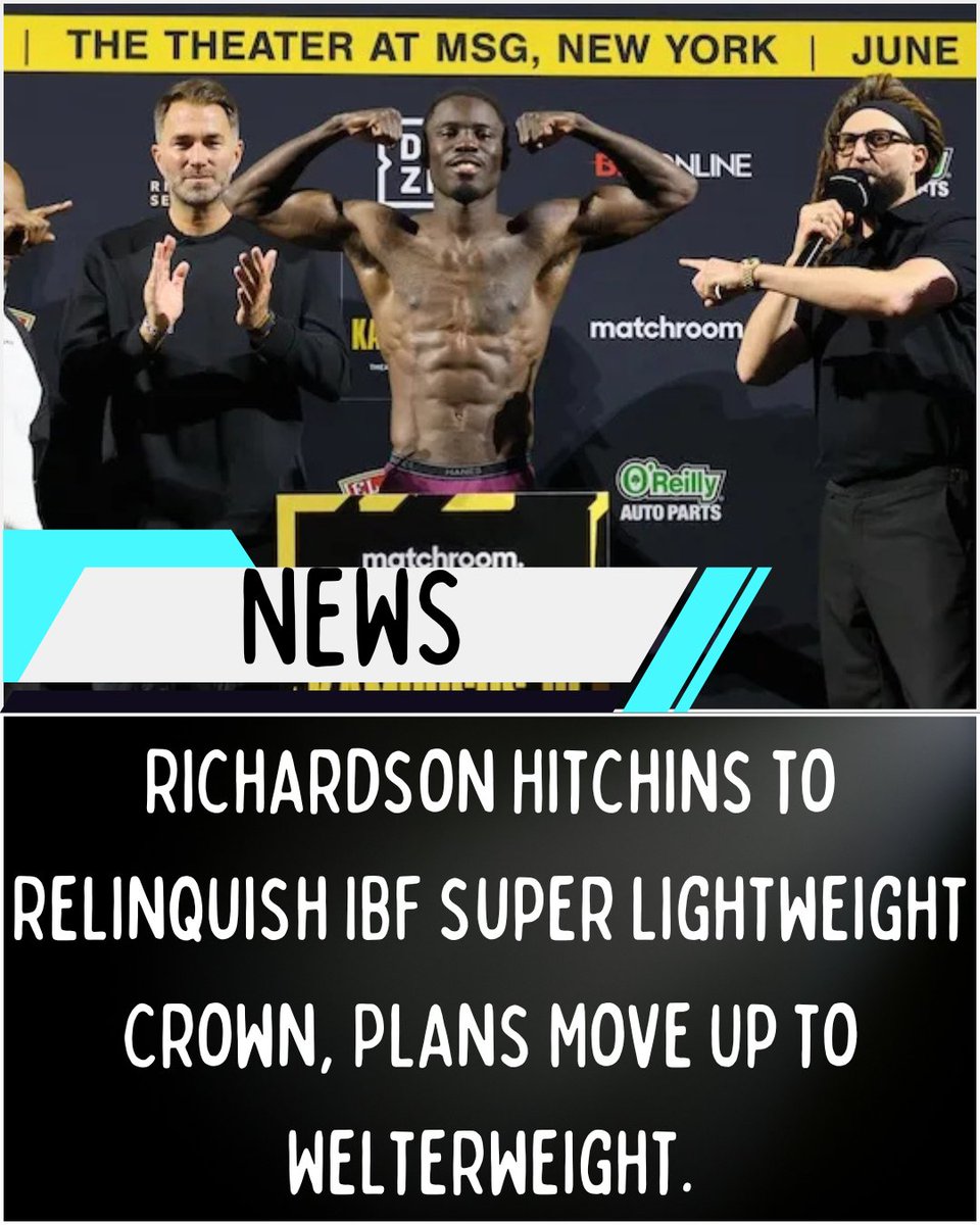 yourBOXINGfix's tweet image. Following his recent signing with Zuffa Boxing, Richardson Hitchins will relinquish the IBF super lightweight championship and move up to the welterweight division, his manager Keith Connolly has confirmed.

Follow @yourboxingfix for everything boxing!
#boxing #richardsonhitchins