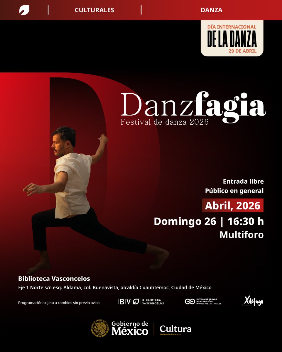 Como parte de su sexta edición, el Festival Danzfagia presentará un espectáculo multidisciplinario cuya inspiración son los textos que han dado origen a obras de danza. Así, esta presentación propone un diálogo vivo entre el cuerpo y la palabra escrita.

¡Acompáñanos!