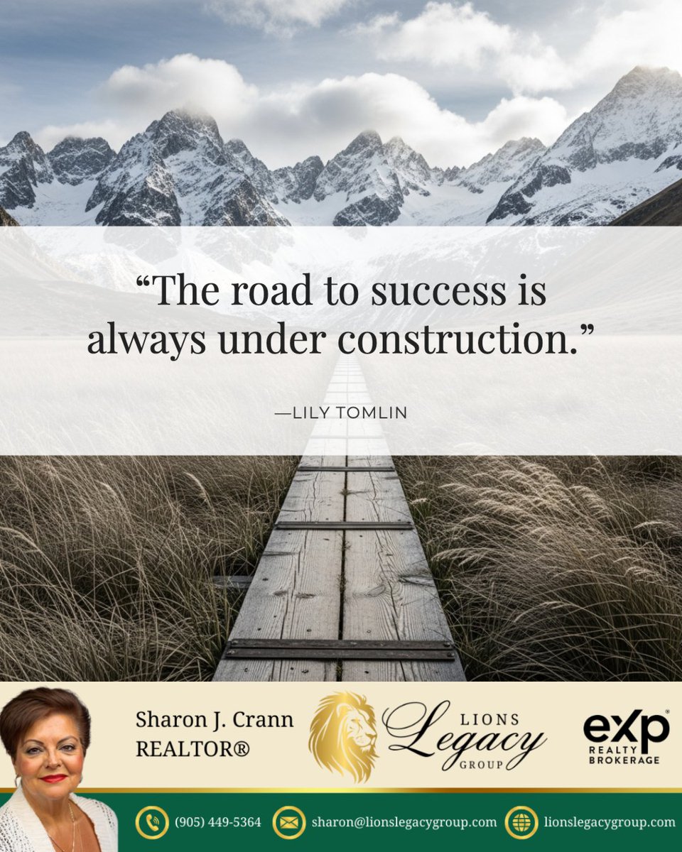 sharoncrann's tweet image. Life is a journey of growth and perseverance. Success rarely comes overnight—it demands patience, resilience, and the willingness to overcome challenges. Maintain a positive mindset and clarity of purpose, and the rewards will inevitably follow.

#realestate #realtor #toronto