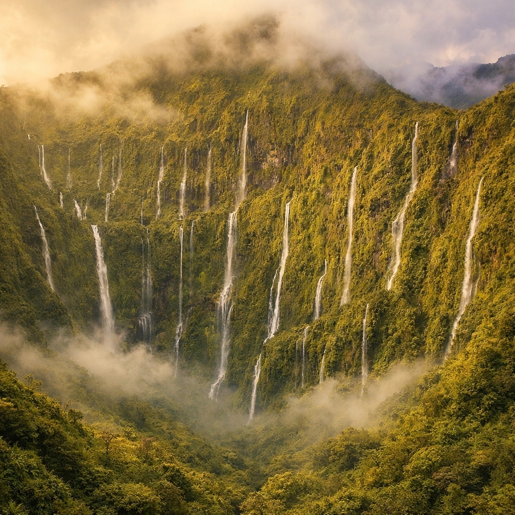 theEdgeMagazine's tweet image. Wonder why Kauai is calling you? 🌧️ Experience the source of life at Mt Waialeale, one of the wettest spots on Earth. This sacred peak feeds emerald valleys. Start your 16-week journey: edgemagazine.net/retreats/ ✨ #Kauai #Spiritual #Healing #Nature
