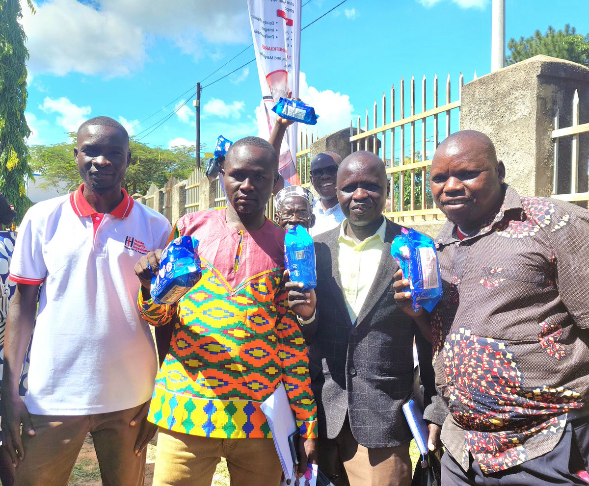 Hi_org1's tweet photo. Human Integrity Organisation (Hi) distributed sanitary pads and underwear to the female staff of Koboko Municipal Council, South Division, aimed at reducing workplace absenteeism, and supporting staff welfare.  
#Zero_menstrual_stigma 
#Zero_menstrual_poverty https://t.co/MPn5Qtup5a