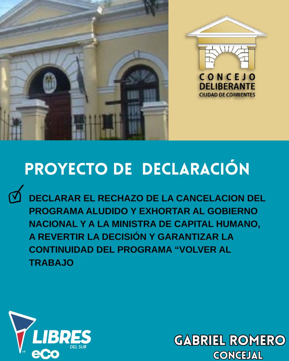 Partido Libres del Sur Corrientes tweet media