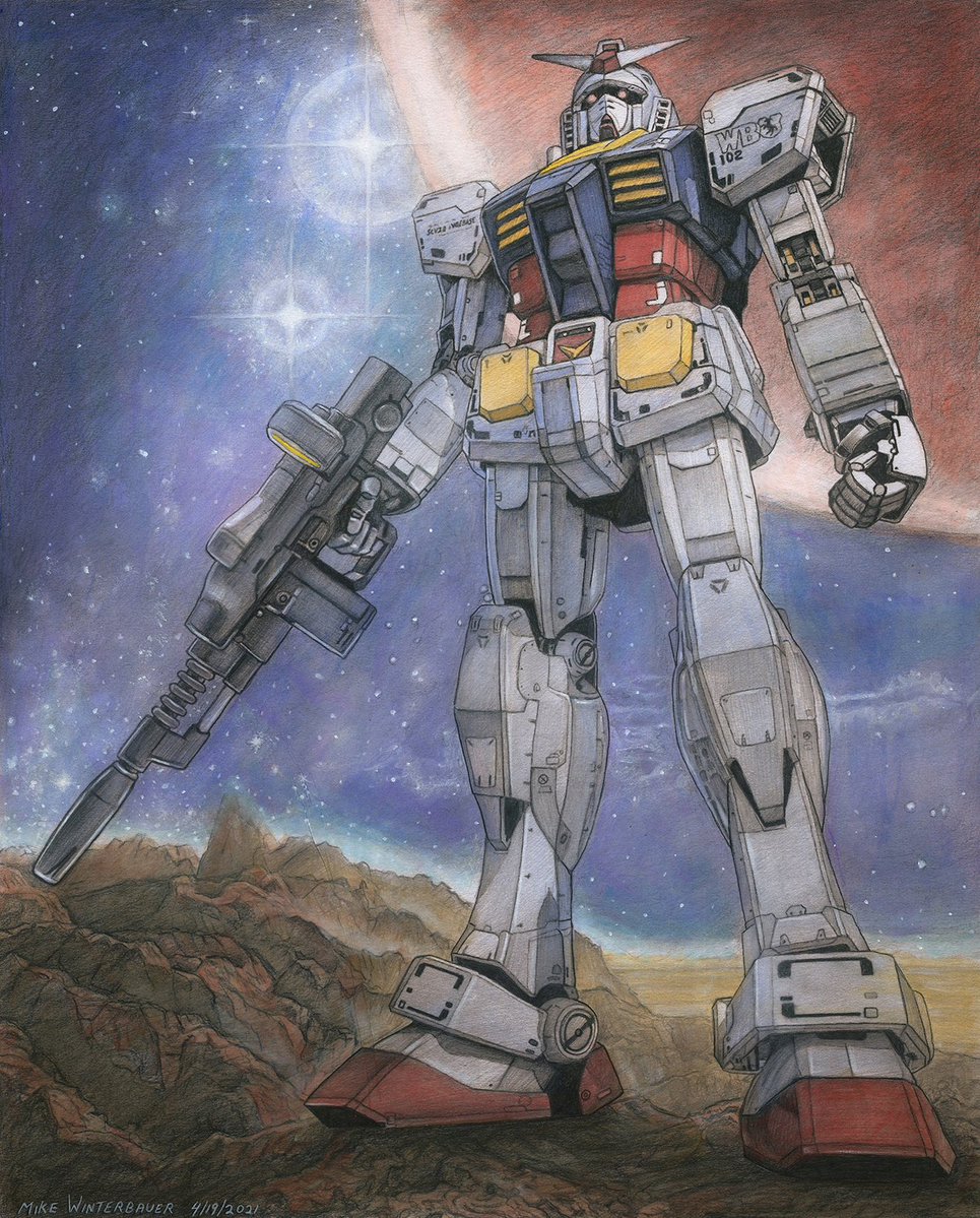 MikeWinterbauer's tweet image. My cool Gundam RX-78-2 painting 2021!
#illustration #popculture #movieart #gundam