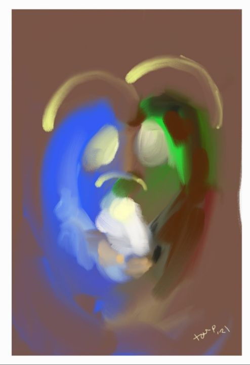 Prof_Tonio's tweet photo. Art of the Day! "Nativity". Buy at: https://t.co/kDcbuqsBOL https://t.co/u1lOTwB0MO