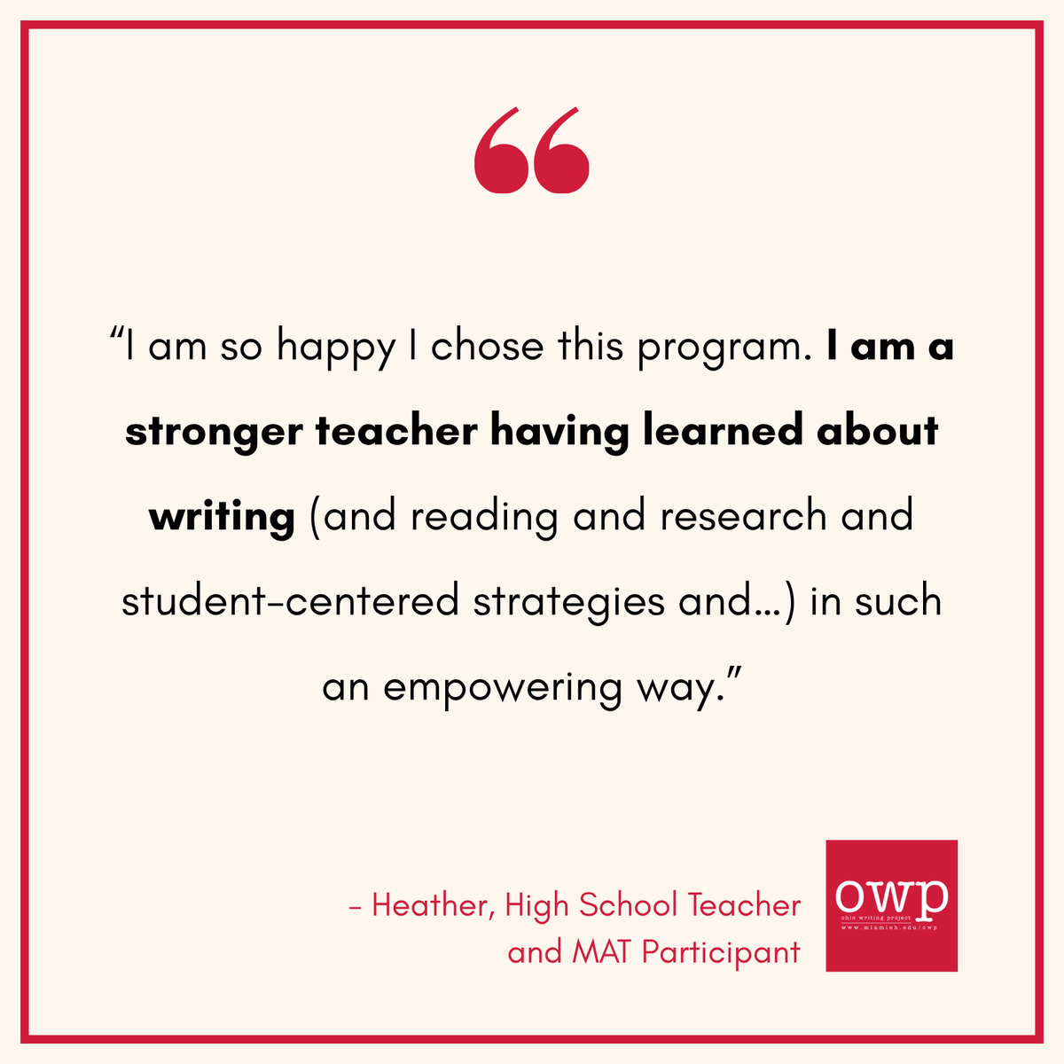 Ohio Writing Project tweet media