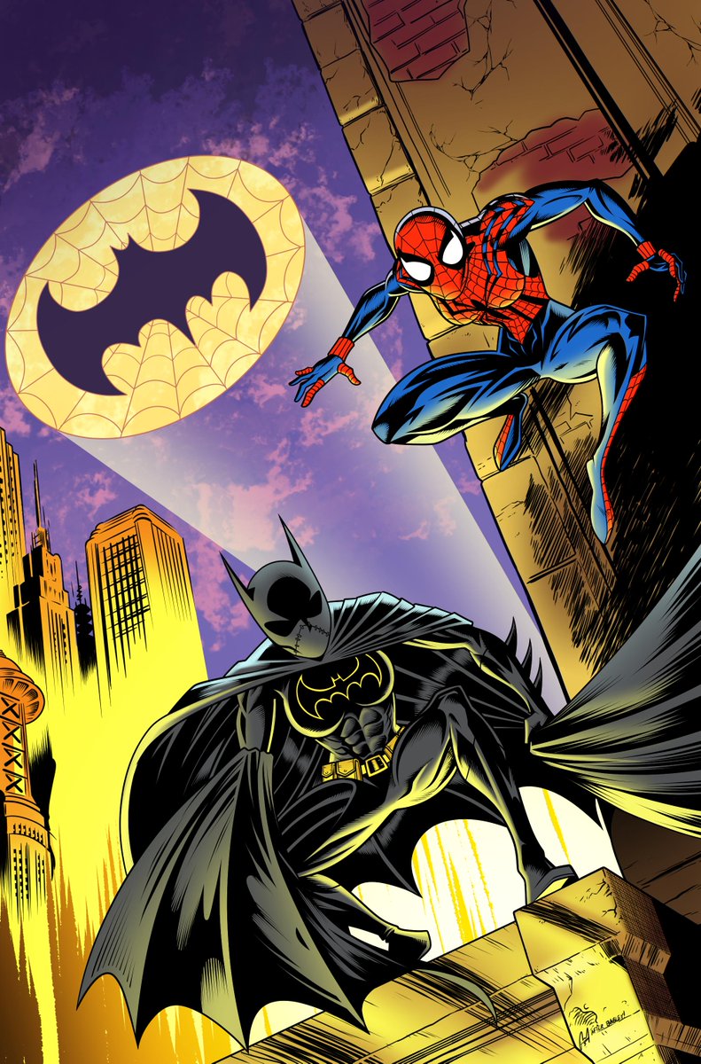 Randomuser9O9's tweet image. Spider-girl and Batgirl after Spider-Man and Batman by Mark bagley commission by @millicay95 #marvel #dc #cassandracain #maydayparker #batgirl #spidergirl #batman #spiderman #art #fanart #crossover