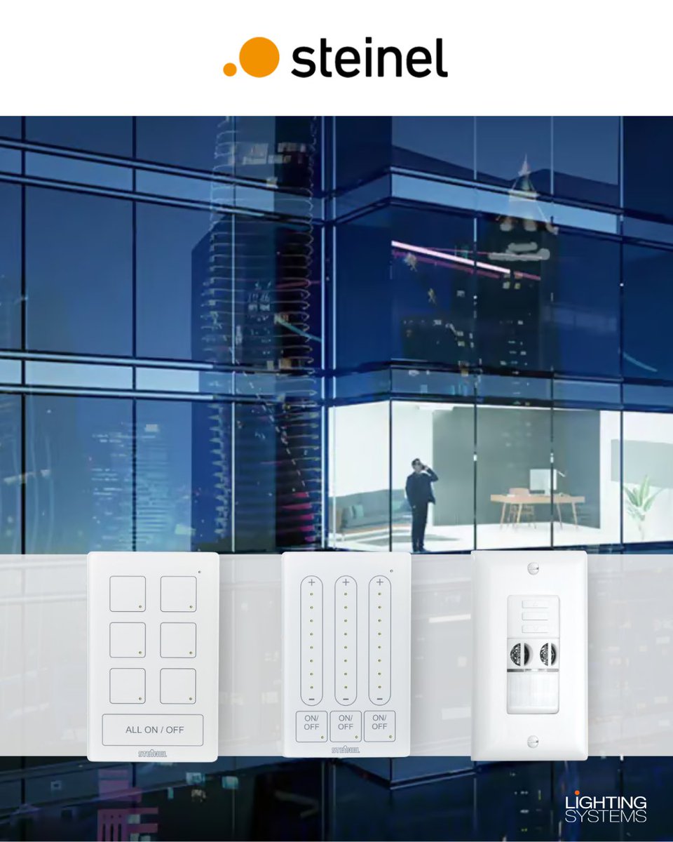 ltgsys's tweet image. STEINEL’s range of wall switches gives specifiers and contractors flexible, easy-to-install options. Designed to meet specific application and code requirements without unnecessary complexity. zurl.co/wTAc8 

#NorcalRep #LtgSys #LightAgency #LightingRep