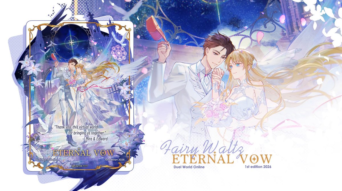 season_cloud's tweet photo. ✨ [Eterna Vow] 1/3 IGNITE Rare ประจำชุด Fairy Waltz ครับ ✨

Art by : Loxsiana 

ใบจริงจะเป็นการพิมพ์บนกระดาษ Hologram (ทำให้พื้นที่สีขาวรอบๆ การ์ดเป็นประกายสะท้อนสวยงาม) + Hot Foil Spot + Hologram ทับบางจุดอีกชั้น เช่น ช่อบูเก้ นก ดาว ชายกระโปรง และอื่นๆ

[มีต่อ]
#DWO #การ์ด https://t.co/obG293A5hg