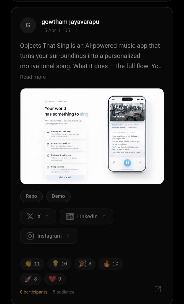 AbeLo1011's tweet photo. @ElevenLabsDevs Hi, I have a question. I see in the results that another project got more reactions. Why was another project chosen? Is there some rule I'm not aware of? https://t.co/ap76Q7jtpm