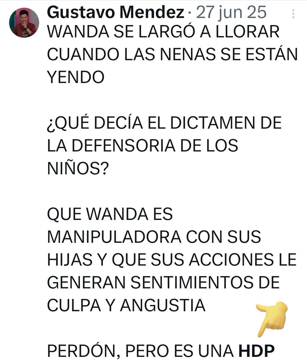 <a href="/gusta_mendez/">Gustavo Mendez</a> Te preguntas por qué será ?
Yo te puedo recordar