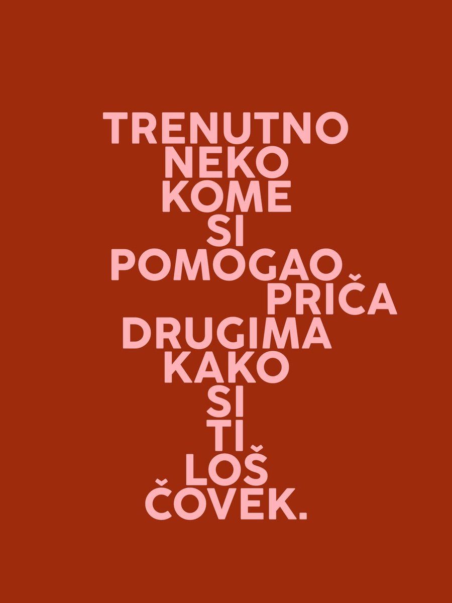 Neka priča,više vrednujem dela od reči