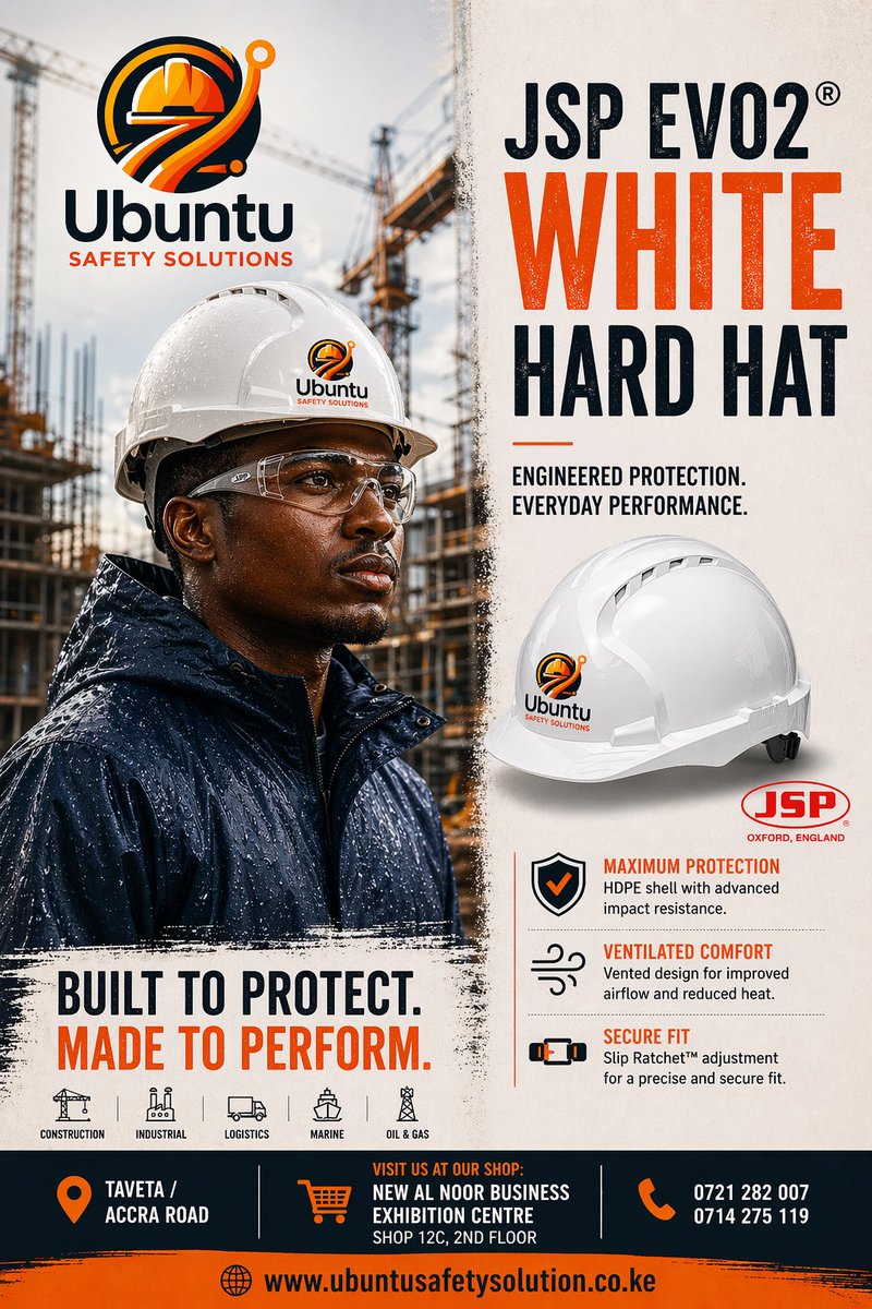 OchiengVictorO's tweet image. Lead with safety. Wear the standard.
#PPEKenya #JSP #SafetyFirst #UbuntuSafety