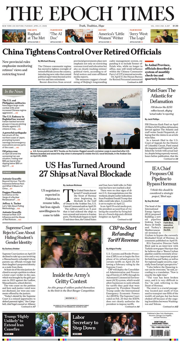 Epoch Times Print Edition tweet media