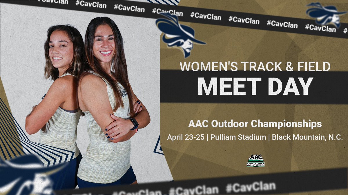 MontreatCavs's tweet photo. 🏃‍♂️ AAC CHAMPIONSHIPS 🏃‍♀️

@MontreatXCTF hosts the AAC Outdoor Track &amp; Field Championships this week! Follow along 👇 #CavClan #AACMTRACK #AACWTRACK #TheRightWaytoPlay

📊: https://t.co/c3P3I5Sg9s
📺: https://t.co/p53kxnN45z
🎟️: https://t.co/FlJKbnRv6B
📰: https://t.co/6xB2fYUuf1 https://t.co/kZl3ZTH0jr