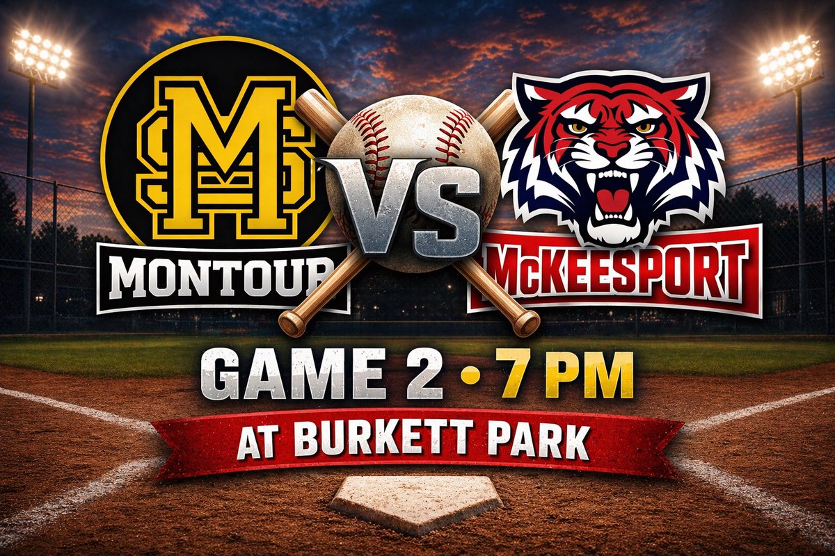 BaseballMontour's tweet image. The Spartans are back at it tonight as they take on McKeesport in Game 2 of the series.

🆚 McKeesport
📍 Burkett Park
⏰ 7:00 PM

Finish the job!

#Spartans #WPIAL #HighSchoolBaseball #GameDay #UnderTheLights