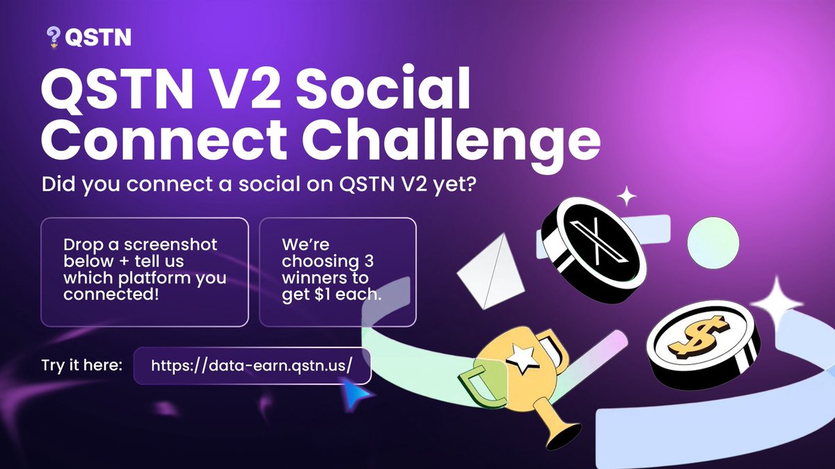 qstnus's tweet image. 📅 Day 5 of @zealy_io Round 22

Want to win? Do this:
1️⃣ Sign up with Gmail
2️⃣ Connect your socials
3️⃣ Invite users to earn referrals

More invites = higher rank

💰 Top 10 referrers split $100 in $SOL

Start: data-earn.qstn.us

#Web3 #GameFi #NFTs