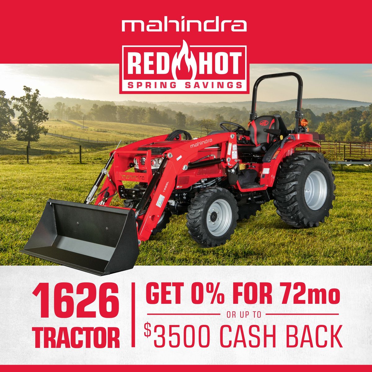 OkcMahindra's tweet photo. See why Mahindras are worth their weight in steel. Get yours with 0% for up to 72months or up to $3,500 cash back. Visit us today at  6700 N I-35 Industrial Blvd, Edmond, OK 73034!
.
.
.
#MahindraROXOR #MahindraTractors #AgMachines #BuiltForTheJob #Discover #Spring2026 https://t.co/xBySVAKdj0