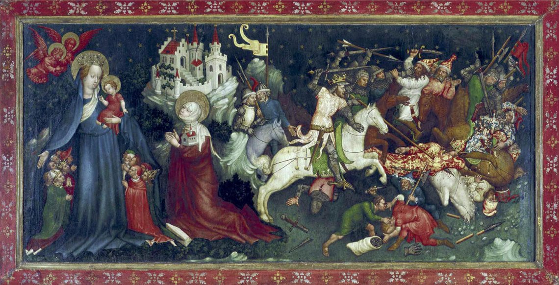 IldikoVelency's tweet image. 1.;The citizens of #Zadar receive #Louis (embossment on a contemporaneous reliquary)
2.;Relic cross of Louis in the Imperial Treasury, in Vienna
3.;The medieval fortress of Vidin in #Bulgaria, the seat of Louis's governors between 1365 and 1369
4.;The picture immortalizing the