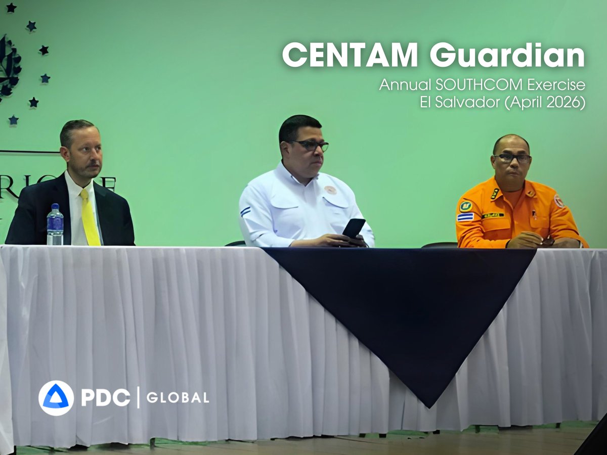 PDC_Global's tweet photo. Sending a big mahalo (thank you) to our partners at El Salvador’s National Secretariat of Protección Civil for hosting the Humanitarian Assistance and Disaster Relief phase of the CENTAM Guardian exercise—United States Southern Command’s largest exercise in Central America.
 
Discussions focused on national and regional disaster planning, hazard risk—especially earthquakes—and shared challenges in strengthening disaster risk management across the region.
 
We also valued the opportunity to meet with El Salvador’s Ministry of Environment and Natural Resources (MARN) and Protección Civil to advance Pacific Disaster Center’s collaborative baseline assessment, now in Phase 2: Risk Resilience and Advanced Analytics (R2A2). This phase builds on the original National Disaster Preparedness Baseline Assessment (NDPBA) to help measure progress over time.
 
Learn more: https://t.co/JhRpUZDeD8
 
#SaferWorld #EarlyWarningforAll #CENTAM #CENTAMGuardian #ElSalvador #NDPBA #HADR #DisasterPreparedness #RiskAssessment #DisasterManagement #EmergencyManagement #R2A2 #partnering
@PROCIVILSV 
@Southcom