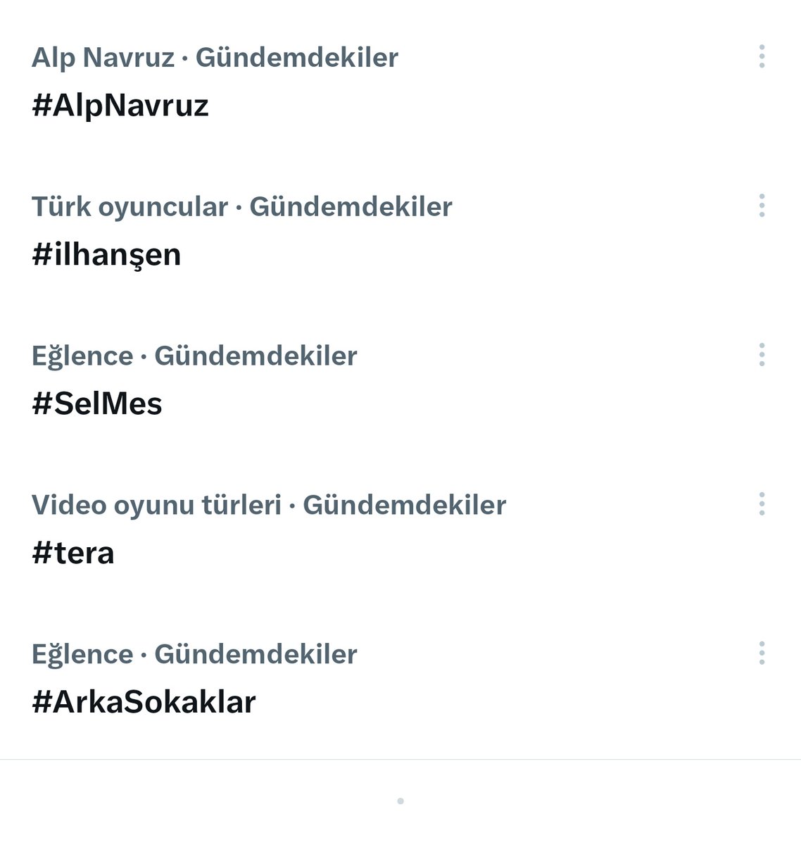 Şu anda #AlpNavruz etiketi X'te trend oluyor, devam edelim.