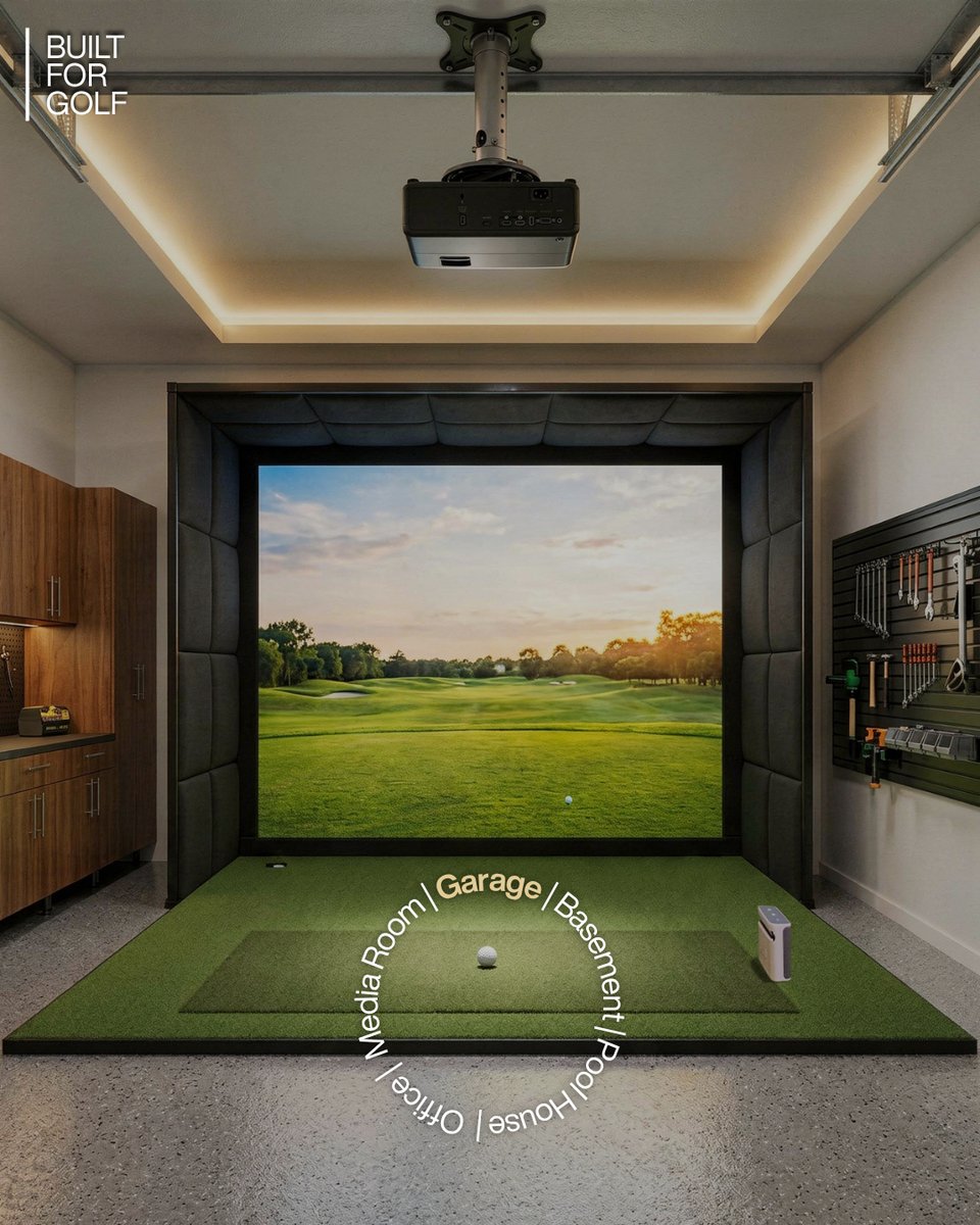 BenQAmerica's tweet photo. What’s your dream sim setup? ⛳️
No matter the location, we have the projector to match any setup. Drop a comment below and let us know which one you are taking! 👇
#benqgolf #homegolfsimulator #golfsimulator #indoorgolf #golfsim #dreamgolf #golfbuild #golfcommunity #homegolf #golftech