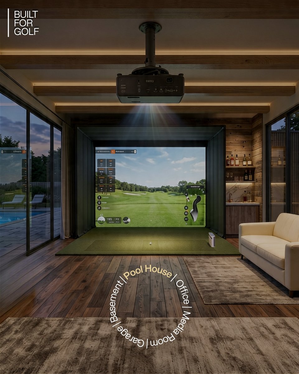 BenQAmerica's tweet photo. What’s your dream sim setup? ⛳️
No matter the location, we have the projector to match any setup. Drop a comment below and let us know which one you are taking! 👇
#benqgolf #homegolfsimulator #golfsimulator #indoorgolf #golfsim #dreamgolf #golfbuild #golfcommunity #homegolf #golftech