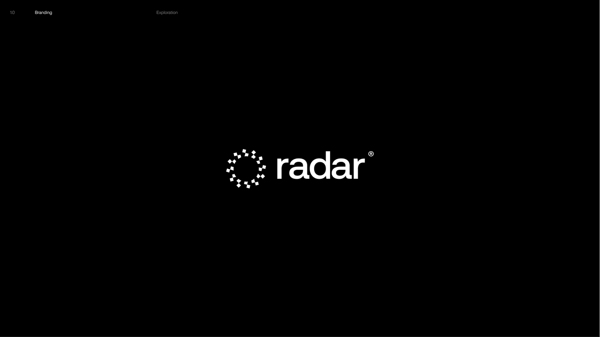 A few logo concepts for Radar that didn't make it to the final round.
