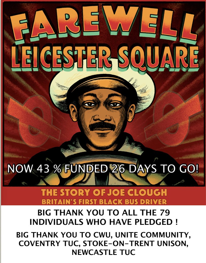 townsendprod's tweet photo. We're getting there! 43% funded with just 26 days to go! Thank you to everyone who has pledged so far . All pledges will go towards match funding. Please RP it's an uplifting story worth telling.   He was an amazing working class man. Joe Clough Britain's first black bus driver! https://t.co/SRHSwCgTmV