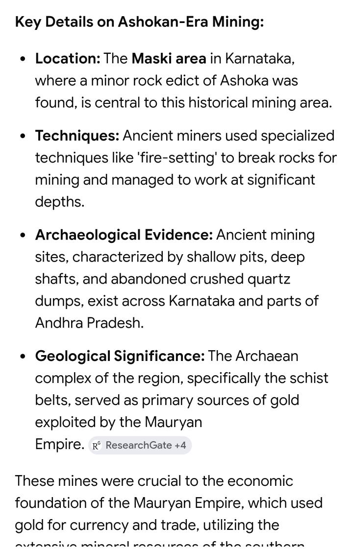 DhirajKhadilkar's tweet image. #UPSC #Prelimes #Mains #GSI 
Question can be in Geography, Anciant History or in Economics.
Nearby sites - Ashokan Era Gold Mines.
Why this is can be most imp question ?
&amp;gt; The Gold mine is India's 1st private sector Gold Mine After Independence.
#DeccanGold 
#LloydsEnterprise