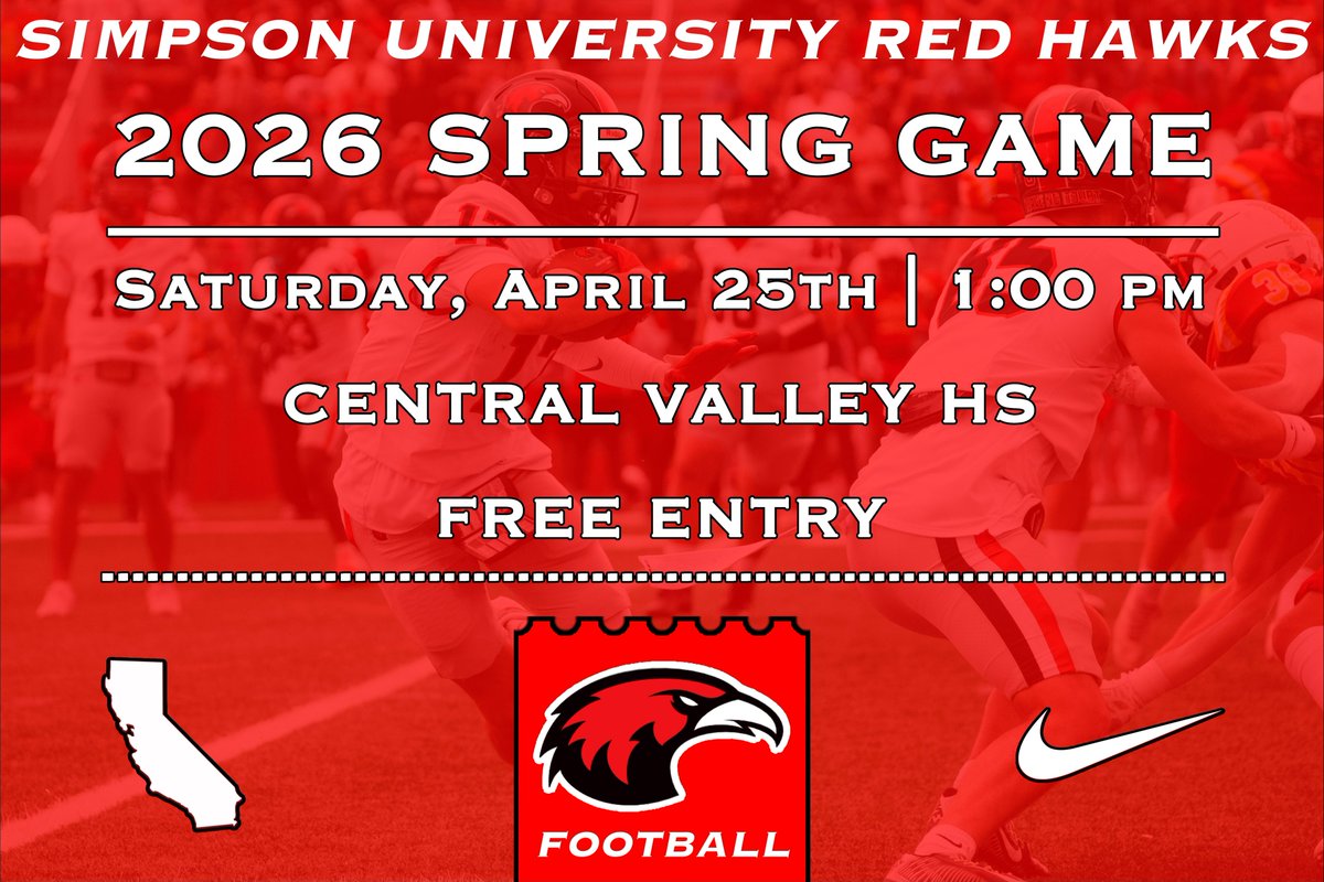 Simpson Red Hawks Football tweet media