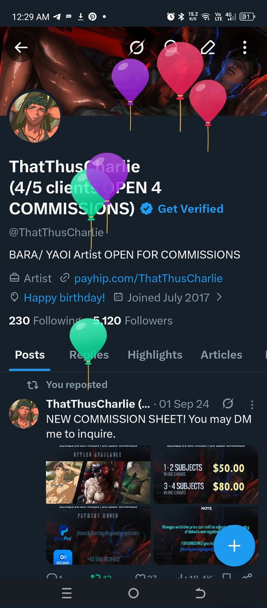 ThatThusCharlie (4/5 clients OPEN 4 COMMISSIONS) tweet media