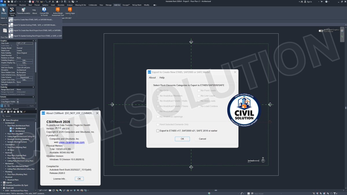 sscscv's tweet photo. 🏗️ CSIXRevit 2026.0 Build 238

📥 Download Now: https://t.co/oAJ85PnNB2

#CSIXRevit #CSIRevit #RevitIntegration #BIMIntegration #BIMWorkflow #StructuralEngineering #StructuralDesign #BuildingInformationModeling #BIMSoftware #RevitStructure #EngineeringSoftware #CivilEngineering https://t.co/1Sd7SvoTvb