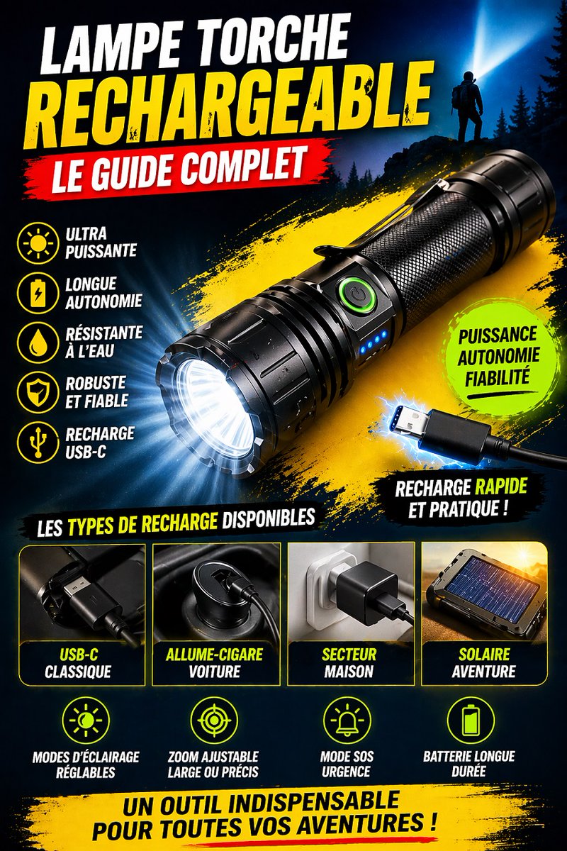 AutonomieReel's tweet image. #LampeTorche #Outdoor #Equipement Lampe torche rechargeable : puissance et autonomie autonomie-pour-tous.fr/lampe-torche-r…